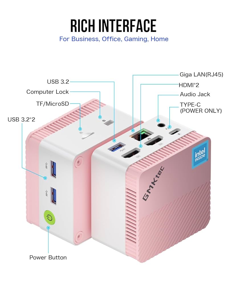 ミニPC GMKtec NucBox G5 12GB+256GB N97 Intel Alder Lake N97 Mini PC--NucBox G5